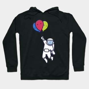 Flying Astronaut Riding Balloons Hoodie